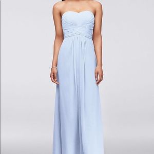 David’s Bridal Bridesmaid’s Dress Ice Blue F15555